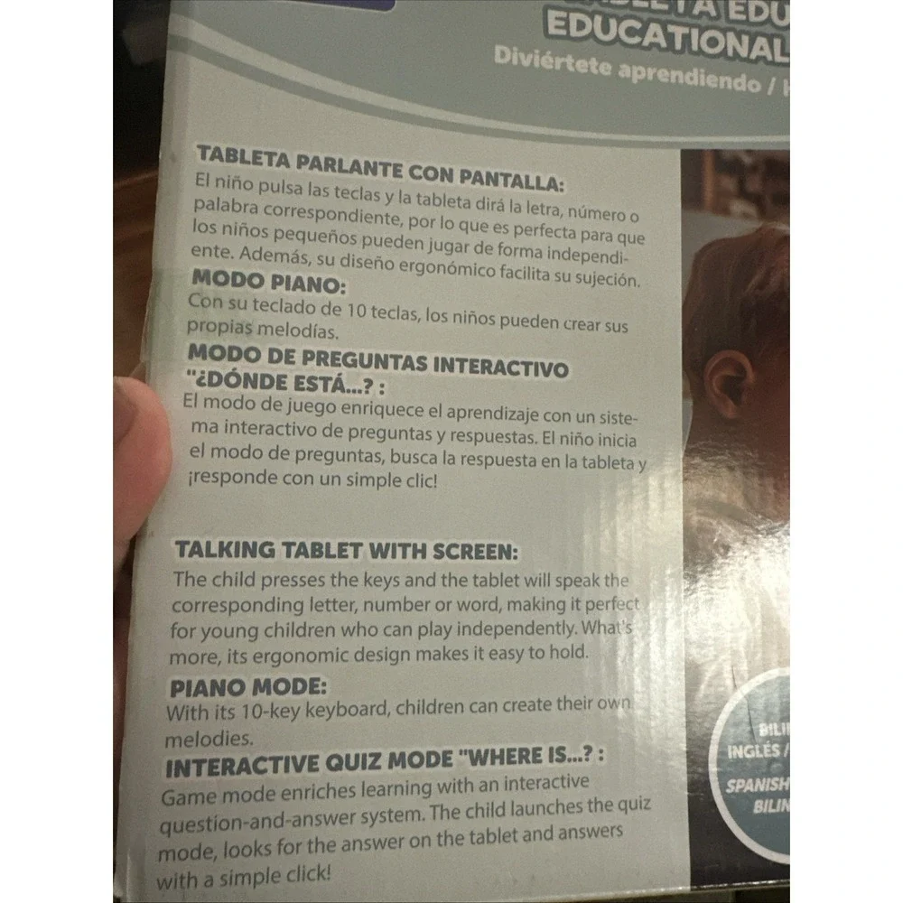 Lexibook Listen and Learn Talking Discovery Tablet Bilingual Spanish English New
